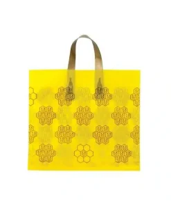Busta regalo gialla,fantasia esagoni di favo, confezione 25 pz, 26*24h cm