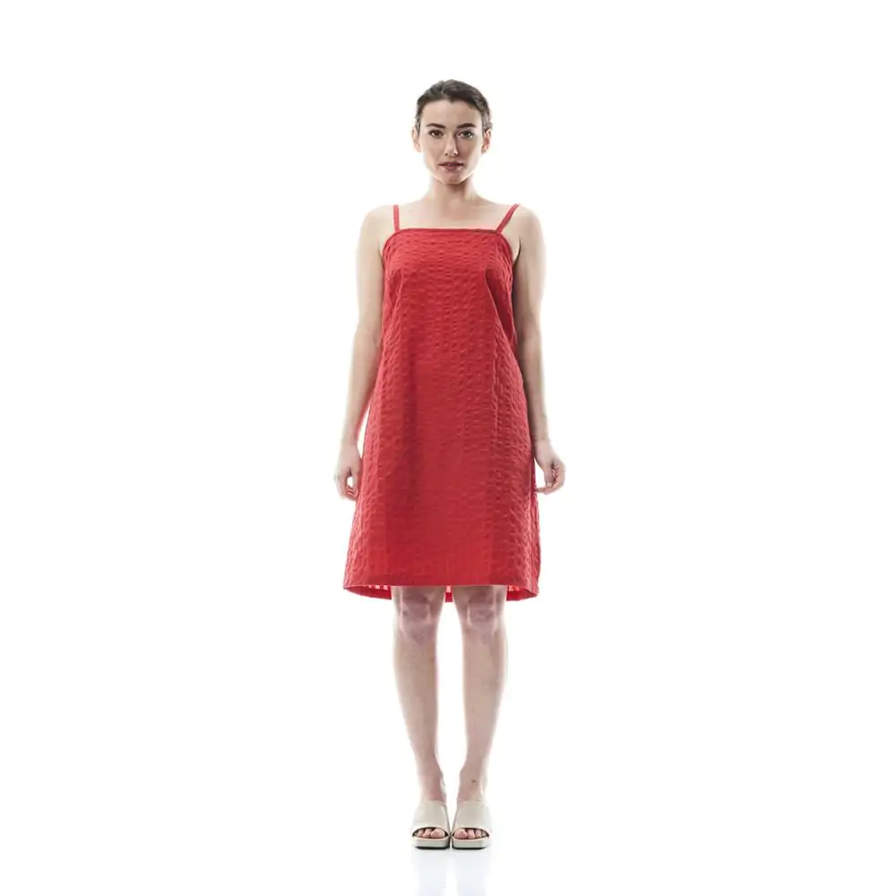 Abito Ortensia, cotone, rosso, L - immagine 2