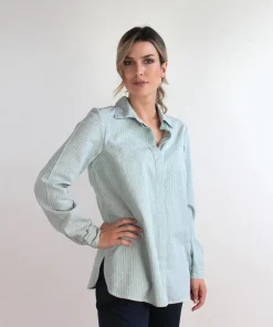 Camicia Alba cotone seersucker righe M
