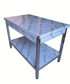 Tavolo in acciaio Inox a due ripiani 1200*700*850h mm