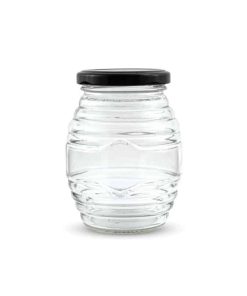 Vaso 530g (380ml) modello Bugno villico a strisce capsula nera conf. 6 pz
