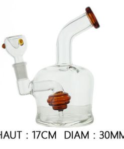 Bubbler bong in vetro altezza 17 cm