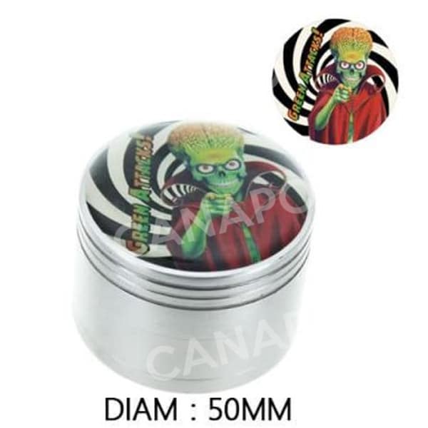 Grinder in alluminio 4 parti GREEN ATTACK - immagine 2