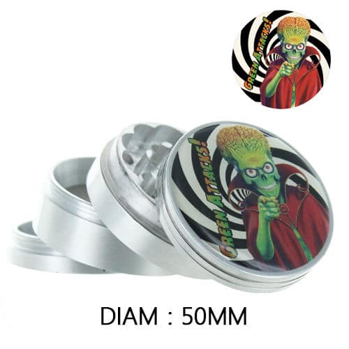 Grinder in alluminio 4 parti GREEN ATTACK - immagine 3