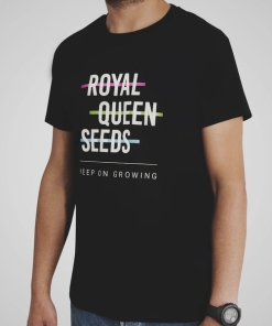 T-Shirt Nera Royal Queen Seeds in cotone biologico