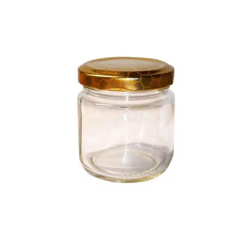 Vaso 150g (106ml) modello tondo, compreso capsula disegno alveare
