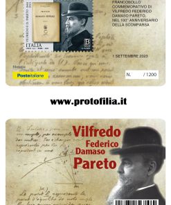 TESSERA FILATELICA ITALIA 2023 nuova “VILFREDO F. D. PARETO ” € 8,00