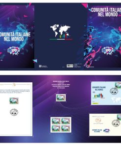 FOLDER ITALIA 2024 nuovo ” COMUNITA’ ITALIANE NEL MONDO -150° U.P.U. ”  €70,00