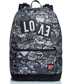 Zaino Scuola Seven reversibile The Double Drawing love