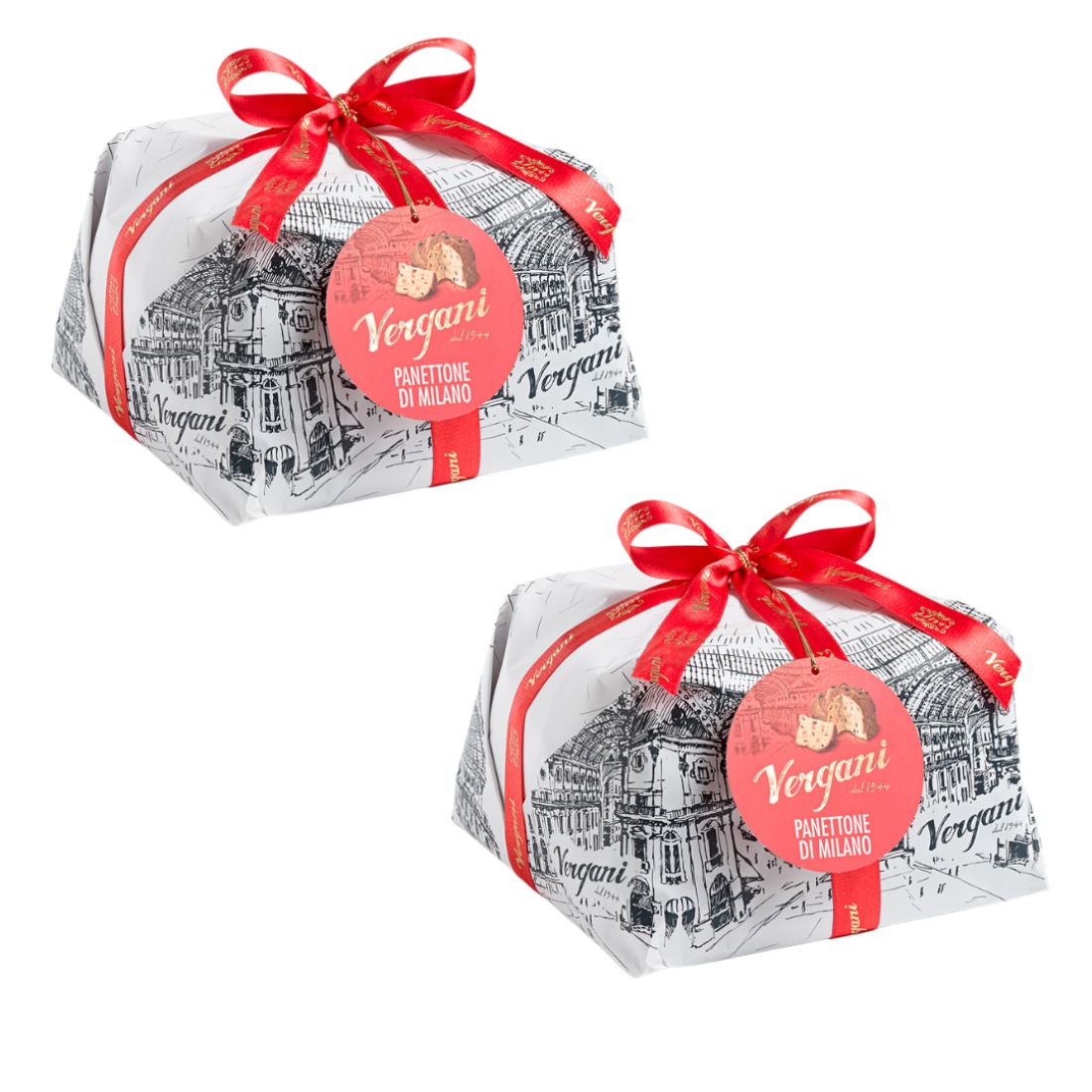2 Pezzi Vergani Panettone Classico 1000g. Galleria