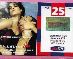 SCHEDE TELEFONICHE – RICARICARD TIM – Serie MILLEUNATIM € 25.00 n. MUT25-M Scad. Giu. 2005 usata € 0.69