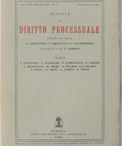 Rivista di Diritto Processuale. Annata 1989