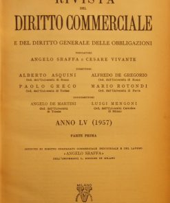 Rivista del Diritto Commerciale e del diritto generale delle obbligazioni